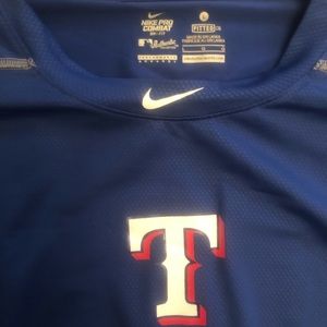 Texas Rangers Long Sleeved Blue Shirt